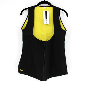Hot Shapers Cami Waist Cincher Fat Burn Sweat Slimming Vest Womens 4XL Black NEW